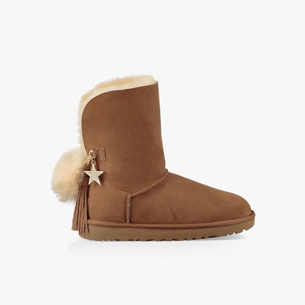 Bottes Classic UGG Classic Charm Femme Marron Soldes 189JVLTK